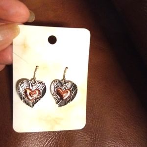Vintage heart earrings